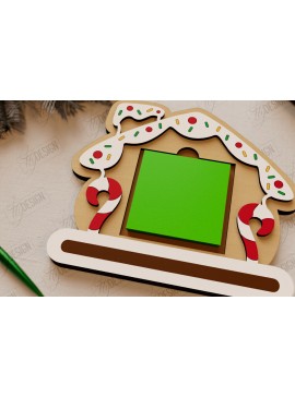 Σετ των 2 Intra απο ξύλο plywood 3mm-4mm πάχος Θήκη για σημειωματάρια Χριστουγέννων |Διακόσμηση διακοπών Δίασταση 15x15 cm INTRAFABR-109844369