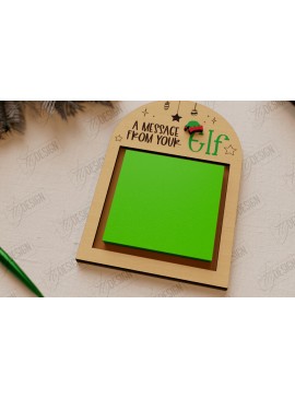 Σετ των 2 Intra απο ξύλο plywood 3mm-4mm πάχος Θήκη για σημειωματάρια Χριστουγέννων |Διακόσμηση διακοπών Δίασταση 15x15 cm INTRAFABR-109844378