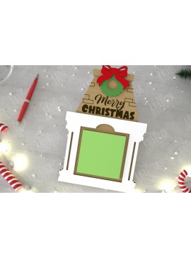 Σετ των 2 Intra απο ξύλο plywood 3mm-4mm πάχος Θήκη χριστουγεννιάτικου σημειωματάριου | Κάτοχος σημειώσεων Δίασταση 15x15 cm INTRAFABR-109288420