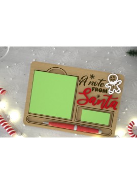 Σετ των 2 Intra απο ξύλο plywood 3mm-4mm πάχος Θήκη χριστουγεννιάτικου σημειωματάριου | Κάτοχος σημειώσεων Δίασταση 15x15 cm INTRAFABR-109288436