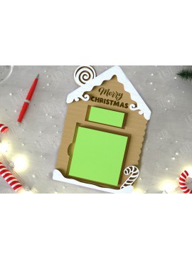 Σετ των 3 Intra απο ξύλο plywood 3mm-4mm πάχος Θήκη χριστουγεννιάτικου σημειωματάριου | Κάτοχος σημειώσεων Δίασταση 15x15 cm INTRAFABR-109288463