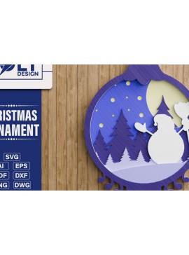 Σετ των 2 Intra απο ξύλο plywood 3mm-4mm πάχος Χριστουγεννιάτικο Στολίδι 3D Πολυεπίπεδο Δίασταση 20x30 cm INTRAFABR-107208410