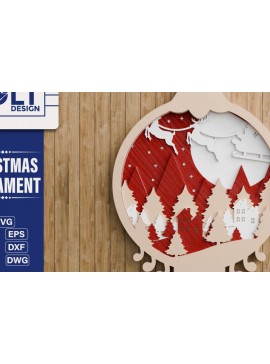 Intra απο ξύλο plywood 3mm-4mm πάχος Χριστουγεννιάτικο Στολίδι 3D Πολυεπίπεδο Δίασταση 20x30 cm INTRAFABR-107323694