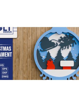 Intra απο ξύλο plywood 3mm-4mm πάχος Χριστουγεννιάτικο Στολίδι 3D Πολυεπίπεδο Δίασταση 20x30 cm INTRAFABR-107461807