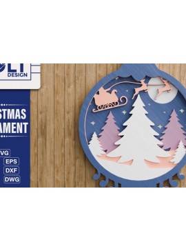 Intra απο ξύλο plywood 3mm-4mm πάχος Χριστουγεννιάτικο Στολίδι 3D Πολυεπίπεδο Δίασταση 20x30 cm INTRAFABR-107461877