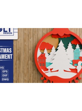 Intra απο ξύλο plywood 3mm-4mm πάχος Χριστουγεννιάτικο Στολίδι 3D Πολυεπίπεδο Δίασταση 20x30 cm INTRAFABR-107461970