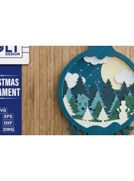 Intra απο ξύλο plywood 3mm-4mm πάχος Χριστουγεννιάτικο Στολίδι 3D Πολυεπίπεδο Δίασταση 20x30 cm INTRAFABR-107523126