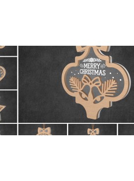 Σετ των 3 Intra απο ξύλο plywood 3mm-4mm πάχος Χριστουγεννιάτικου Στολίδι - 8 Σχέδια Δίασταση 8x8 cm INTRAFABR-108957725