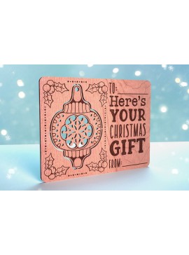 Σετ των 3 Intra απο ξύλο plywood 3mm-4mm πάχος Χριστουγεννιάτικη Διακοσμητική Κάρτα | Δίασταση 8x8 cm INTRAFABR-72467971