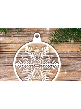 Σετ των 3 Intra απο ξύλο plywood 3mm-4mm πάχος Κοπής Χριστουγεννιάτικου Στολίδι V3 Δίασταση 8x8 cm INTRAFABR-19848543