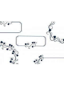 Σετ των 3 Intra απο ξύλο plywood 3mm-4mm πάχος Χριστουγεννιάτικο στολίδι Floral Δίασταση 8x8 cm INTRAFABR-80531248