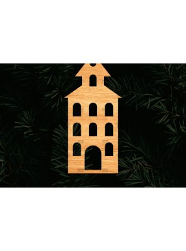 Σετ των 2 Intra απο ξύλο plywood 3mm-4mm πάχος Χριστουγεννιάτικο Διακοσμητικό Σπίτι Αποκομμένο Δίασταση 15x15 cm INTRAFABR-110321473