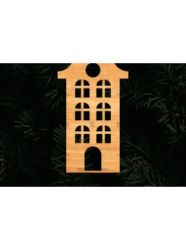 Σετ των 3 Intra απο ξύλο plywood 3mm-4mm πάχος Χριστουγεννιάτικο Διακοσμητικό Σπίτι Αποκομμένο Δίασταση 15x15 cm INTRAFABR-110321503