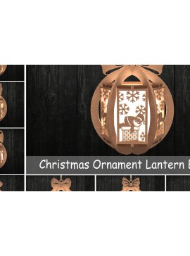 Σετ των 3 Intra απο ξύλο plywood 3mm-4mm πάχος Χριστουγεννιάτικο στολίδι φαναράκι Δίασταση 3x3 cm INTRAFABR-108508840