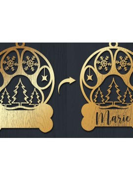 Σετ των 3 Intra απο ξύλο plywood 3mm-4mm πάχος Χριστουγεννιάτικο Στολίδι 3d Δίασταση 8x8 cm INTRAFABR-83328854