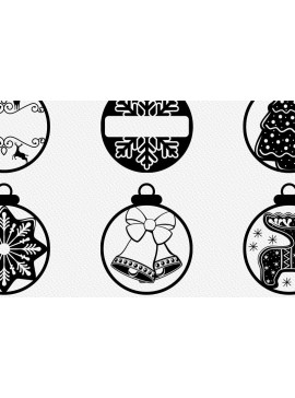 Σετ των 3 Intra απο ξύλο plywood 3mm-4mm πάχος Χριστουγεννιάτικο στολίδι Δέσμη κοπής με λέιζερ Δίασταση 8x8 cm INTRAFABR-36109682