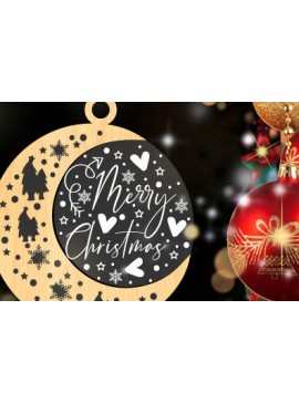 Σετ των 3 Intra απο ξύλο plywood 3mm-4mm πάχος κομμένα με λέιζερ Χριστουγεννιάτικο Στολίδι Δίασταση 8x8 cm INTRAFABR-83739696