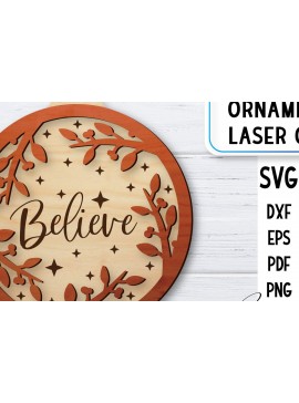 Σετ των 3 Intra απο ξύλο plywood 3mm-4mm πάχος Χριστουγεννιάτικο Στολίδι | Δίασταση 8x8 cm INTRAFABR-36577494