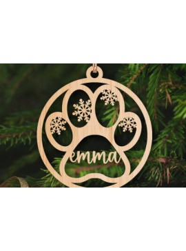 Σετ των 3 Intra απο ξύλο plywood 3mm-4mm πάχος Χριστουγεννιάτικο Στολίδι Δίασταση 8x8 cm INTRAFABR-76695217