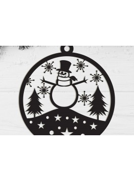 Σετ των 3 Intra απο ξύλο plywood 3mm-4mm πάχος Χριστουγεννιάτικο Στολίδι Δίασταση 8x8 cm INTRAFABR-108652818