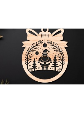 Σετ των 3 Intra απο ξύλο plywood 3mm-4mm πάχος Χριστουγεννιάτικο Στολίδι Δίασταση 8x8 cm INTRAFABR-110255028