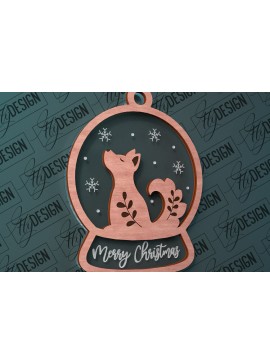 Σετ των 3 Intra απο ξύλο plywood 3mm-4mm πάχος Χριστουγεννιάτικο στολίδι Σχέδιο Δίασταση 8x8 cm INTRAFABR-79659710