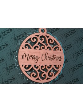 Σετ των 3 Intra απο ξύλο plywood 3mm-4mm πάχος Χριστουγεννιάτικο στολίδι Σχέδιο Δίασταση 8x8 cm INTRAFABR-79659904