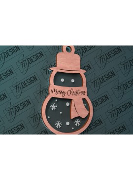 Σετ των 3 Intra απο ξύλο plywood 3mm-4mm πάχος Χριστουγεννιάτικο στολίδι Σχέδιο Δίασταση 8x8 cm INTRAFABR-79660071