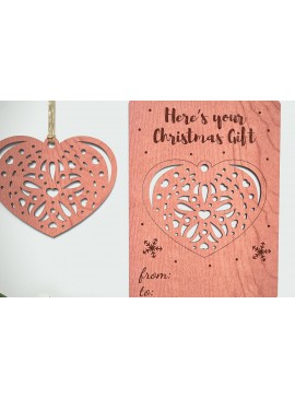 Σετ των 3 Intra απο ξύλο plywood 3mm-4mm πάχος Χριστουγεννιάτικο στολίδι Σχέδιο Δίασταση 8x8 cm INTRAFABR-75888078