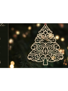 Σετ των 3 Intra απο ξύλο plywood 3mm-4mm πάχος Χριστουγεννιάτικο Στολίδι | | Δίασταση 8x8 cm INTRAFABR-109600403