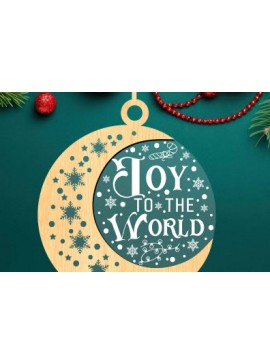 Σετ των 3 Intra απο ξύλο plywood 3mm-4mm πάχος  Χριστουγεννιάτικου Στολίδι Δίασταση 8x8 cm INTRAFABR-83739980