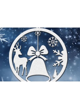 Σετ των 2 Intra απο ξύλο plywood 3mm-4mm πάχος Χριστουγεννιάτικο Στολίδι Δίασταση 20x30 cm INTRAFABR-86060687