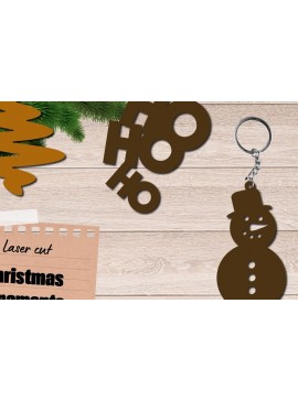 Σετ των 3 Intra απο ξύλο plywood 3mm-4mm πάχος Χριστουγεννιάτικο Στολίδι 3D Layered,  Δίασταση 8x8 cm INTRAFABR-82402307