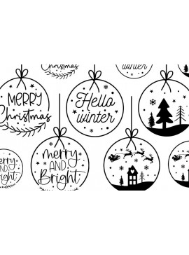 Σετ των 3 Intra απο ξύλο plywood 3mm-4mm πάχος Χριστουγεννιάτικο Στολίδι Δίασταση 8x8 cm INTRAFABR-81770566