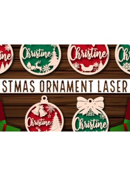 Σετ των 3 Intra απο ξύλο plywood 3mm-4mm πάχος Χριστουγεννιάτικο Στολίδι , Δίασταση 8x8 cm INTRAFABR-108729255