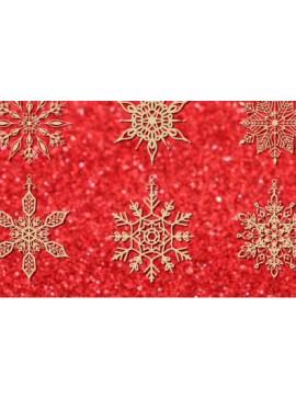 Σετ των 3 Intra απο ξύλο plywood 3mm-4mm πάχος Χριστουγεννιάτικο Στολίδι Layer 768 Δίασταση 8x8 cm INTRAFABR-81804425