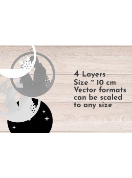 Σετ των 3 Intra απο ξύλο plywood 3mm-4mm πάχος Χριστουγεννιάτικο Στολίδι , Love Δίασταση 8x8 cm INTRAFABR-37497531