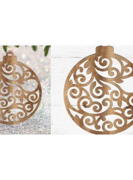 Σετ των 3 Intra απο ξύλο plywood 3mm-4mm πάχος Χριστουγεννιάτικο Στολίδι , Στολίδι  C Δίασταση 8x8 cm INTRAFABR-108798819
