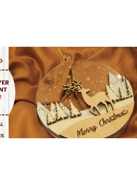 Σετ των 3 Intra απο ξύλο plywood 3mm-4mm πάχος Χριστουγεννιάτικο Στολίδι WinterTale Πολυστρωματικό Δίασταση 3x3 cm INTRAFABR-81752570