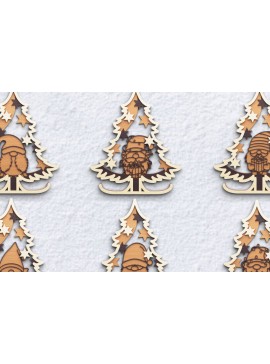 Intra απο ξύλο plywood 3mm-4mm πάχος Χριστουγεννιάτικα στολίδια 3D || ΔΕΜΑ || Δίασταση 20x30 cm INTRAFABR-79747811