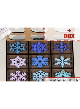 Σετ των 3 Intra απο ξύλο plywood 3mm-4mm πάχος Χριστουγεννιάτικα στολίδια κομμένα Glowforge Δίασταση 0x0 cm INTRAFABR-114009379