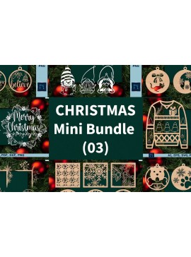 Σετ των 2 Intra απο ξύλο plywood 3mm-4mm πάχος Χριστουγεννιάτικα στολίδια Cut  Δίασταση 25x25 cm INTRAFABR-42791584