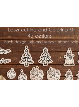 Σετ των 3 Intra απο ξύλο plywood 3mm-4mm πάχος Χριστουγεννιάτικα στολίδια Cut . Δίασταση 2x2 cm INTRAFABR-22279885