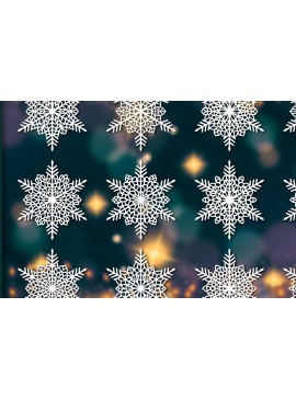 Σετ των 3 Intra απο ξύλο plywood 3mm-4mm πάχος Χριστουγεννιάτικα στολίδια Snowflake 81 Δίασταση 8x8 cm INTRAFABR-78024634