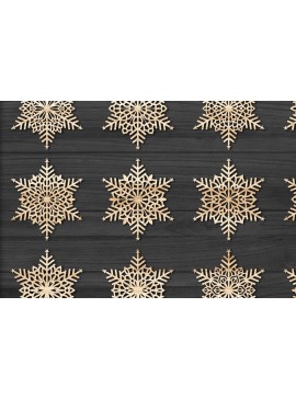 Σετ των 3 Intra απο ξύλο plywood 3mm-4mm πάχος Χριστουγεννιάτικα στολίδια Snowflake 88 Δίασταση 8x8 cm INTRAFABR-78026014