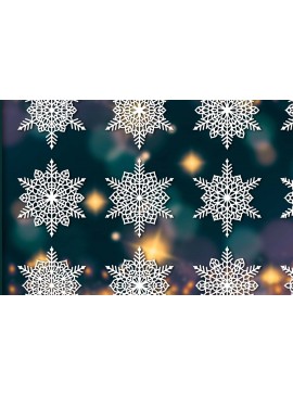 Σετ των 3 Intra απο ξύλο plywood 3mm-4mm πάχος Χριστουγεννιάτικα στολίδια Snowflake 91 Δίασταση 8x8 cm INTRAFABR-78136564