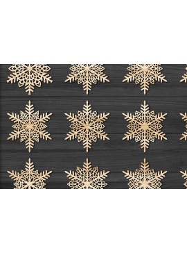 Σετ των 3 Intra απο ξύλο plywood 3mm-4mm πάχος Χριστουγεννιάτικα στολίδια νιφάδας χιονιού 92 Δίασταση 8x8 cm INTRAFABR-78136588