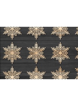 Σετ των 3 Intra απο ξύλο plywood 3mm-4mm πάχος Χριστουγεννιάτικα στολίδια νιφάδας χιονιού 94 Δίασταση 8x8 cm INTRAFABR-78136803