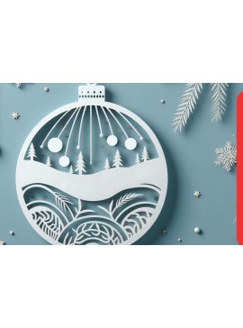 Σετ των 3 Intra απο ξύλο plywood 3mm-4mm πάχος Χριστουγεννιάτικα στολίδια Cut Δίασταση 4x4 cm INTRAFABR-109978165