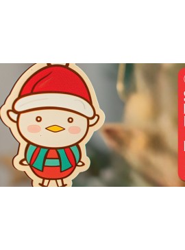 Σετ των 3 Intra απο ξύλο plywood 3mm-4mm πάχος Χριστουγεννιάτικα στολίδια Cut Δίασταση 8x8 cm INTRAFABR-100115761